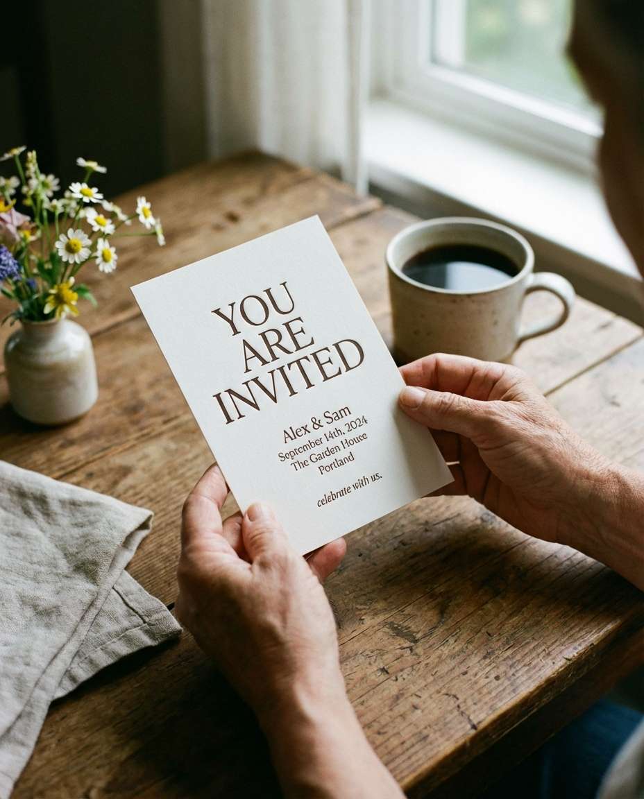 hands holding invite photo