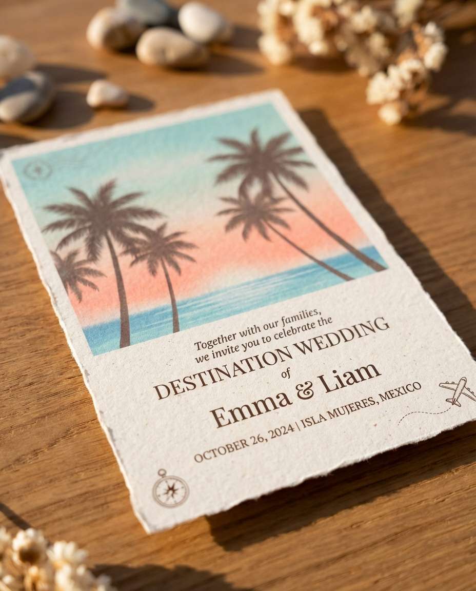 destination beach wedding photo