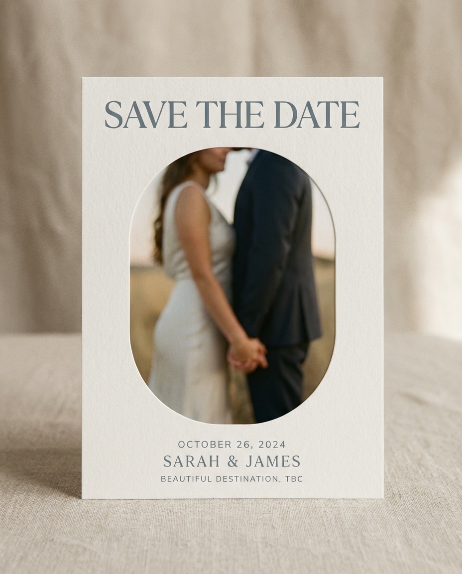 classic save the date photo