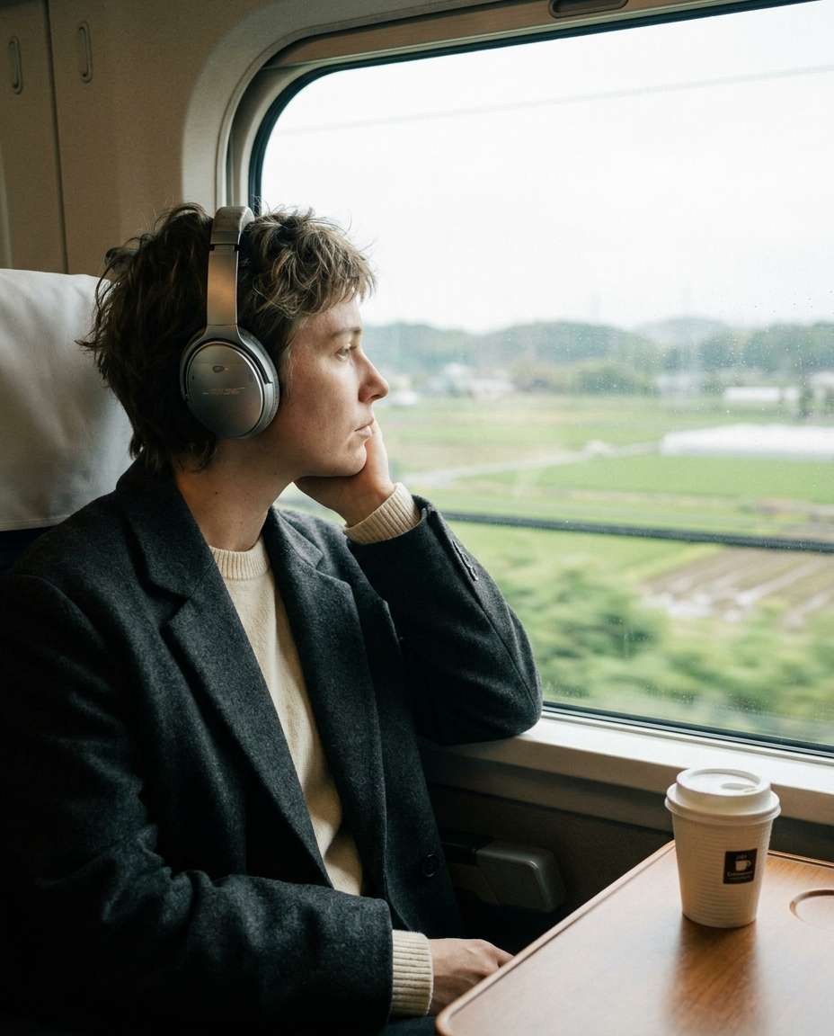 bullet train window photo