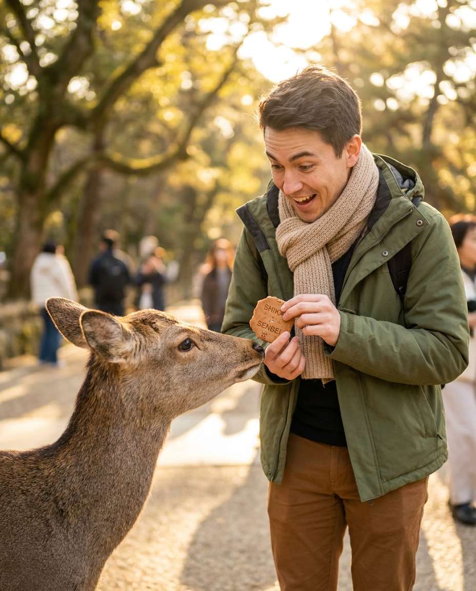 nara deer moment photo