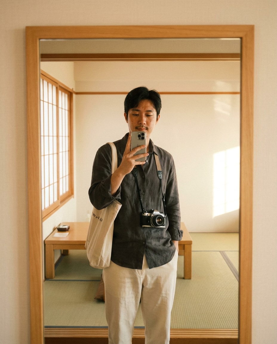 minimal hotel mirror photo