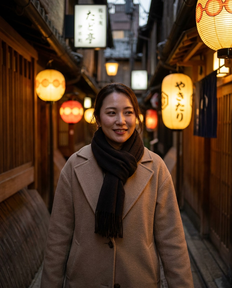 kyoto lantern alley photo