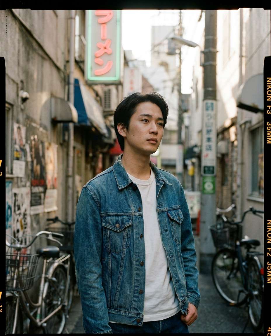 retro film street shot photo