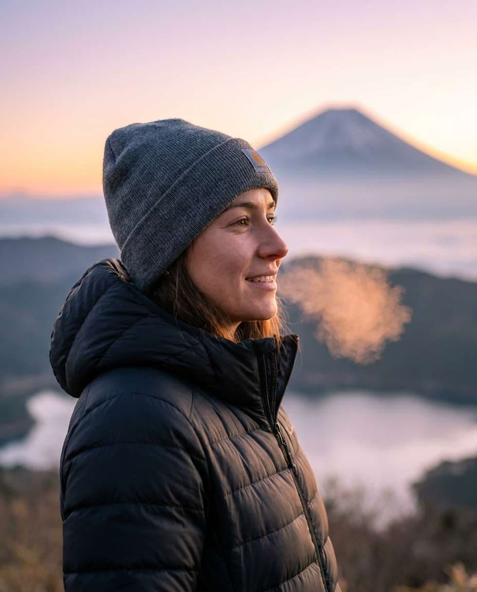 mt fuji sunrise view photo