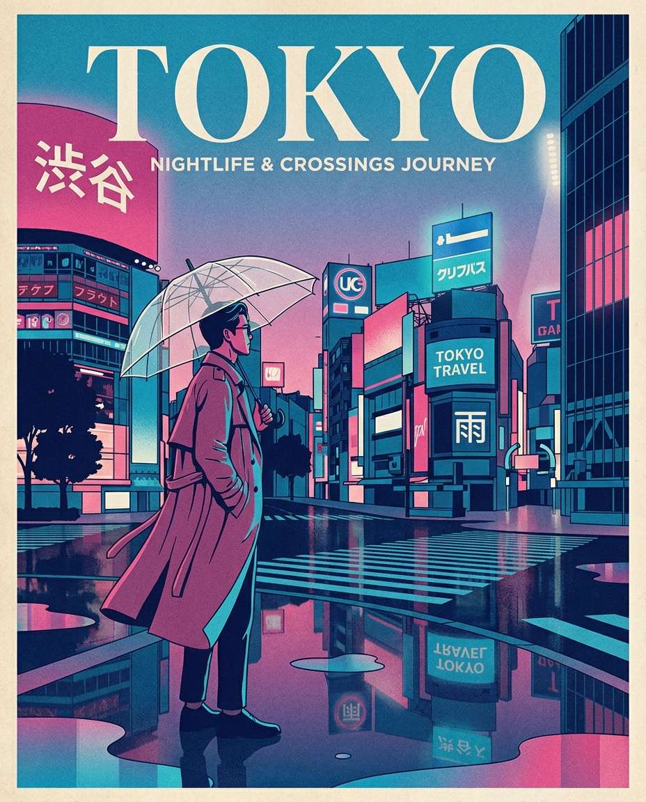 tokyo neon night photo