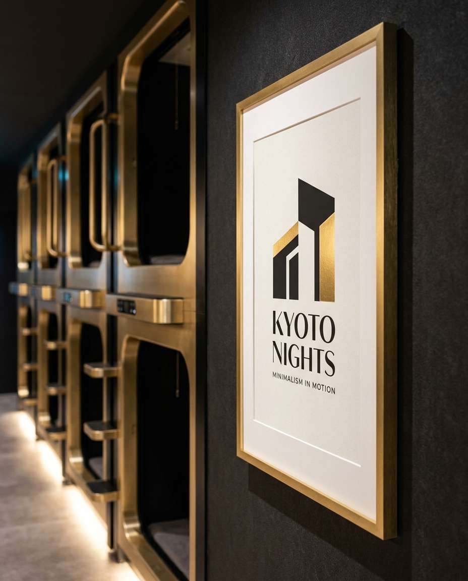 capsule hotel minimal photo