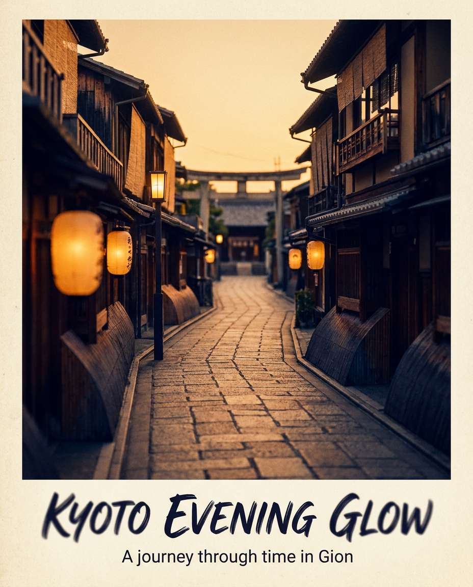 golden kyoto lanterns photo