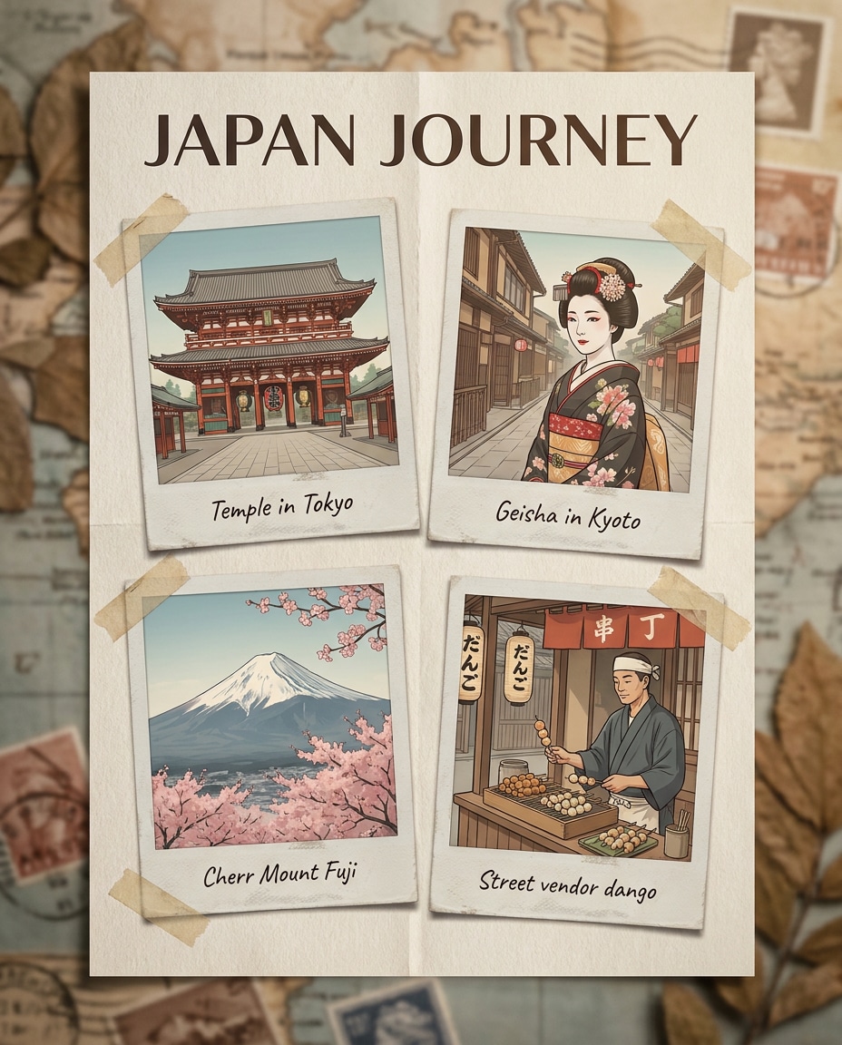 polaroid collage journey photo