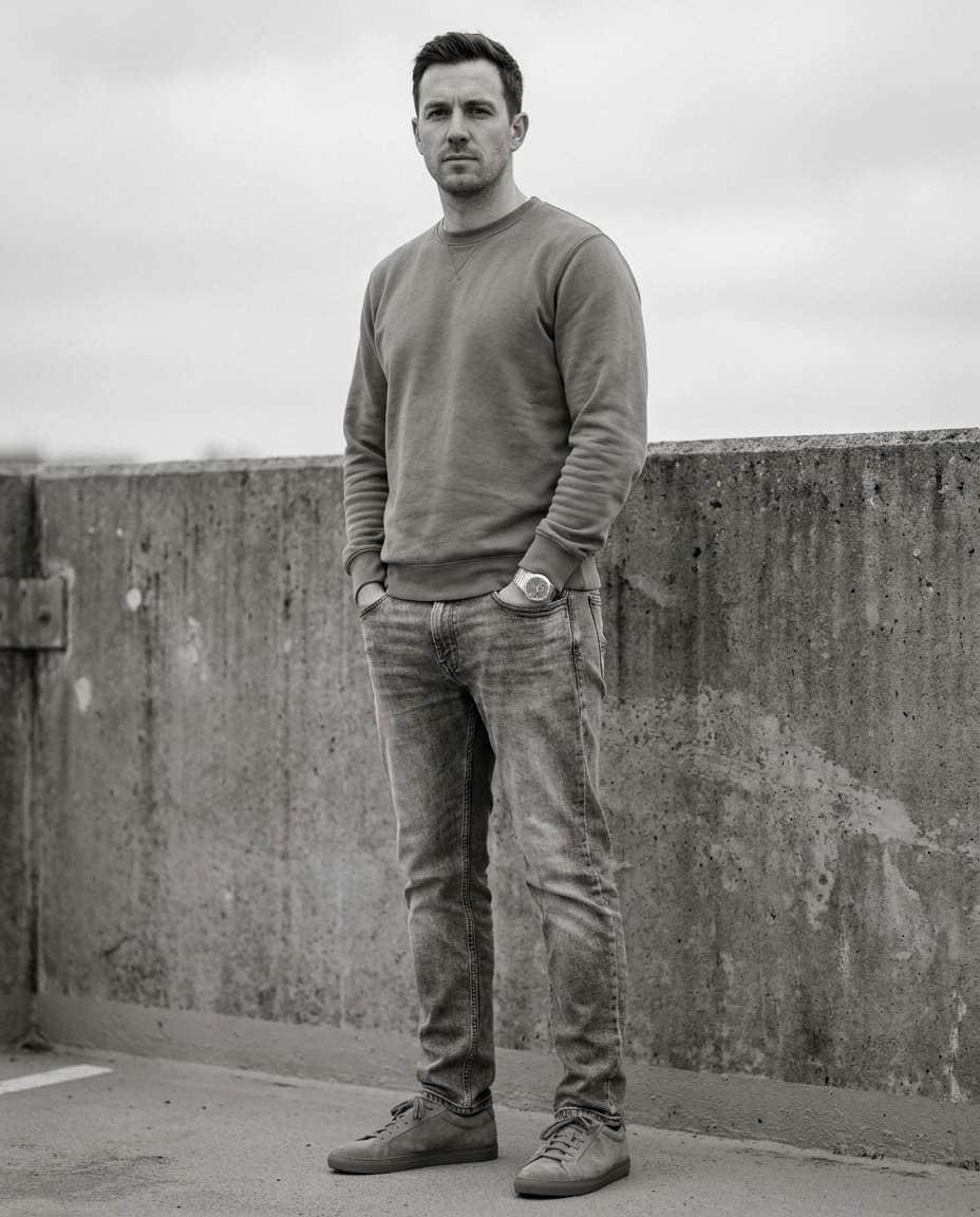 monochrome denim gray photo