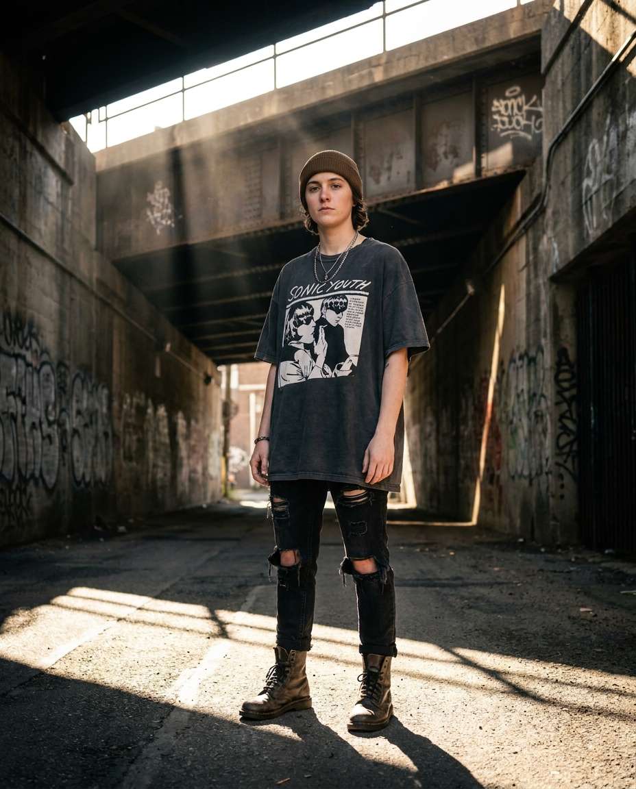 edgy graphic tee photo