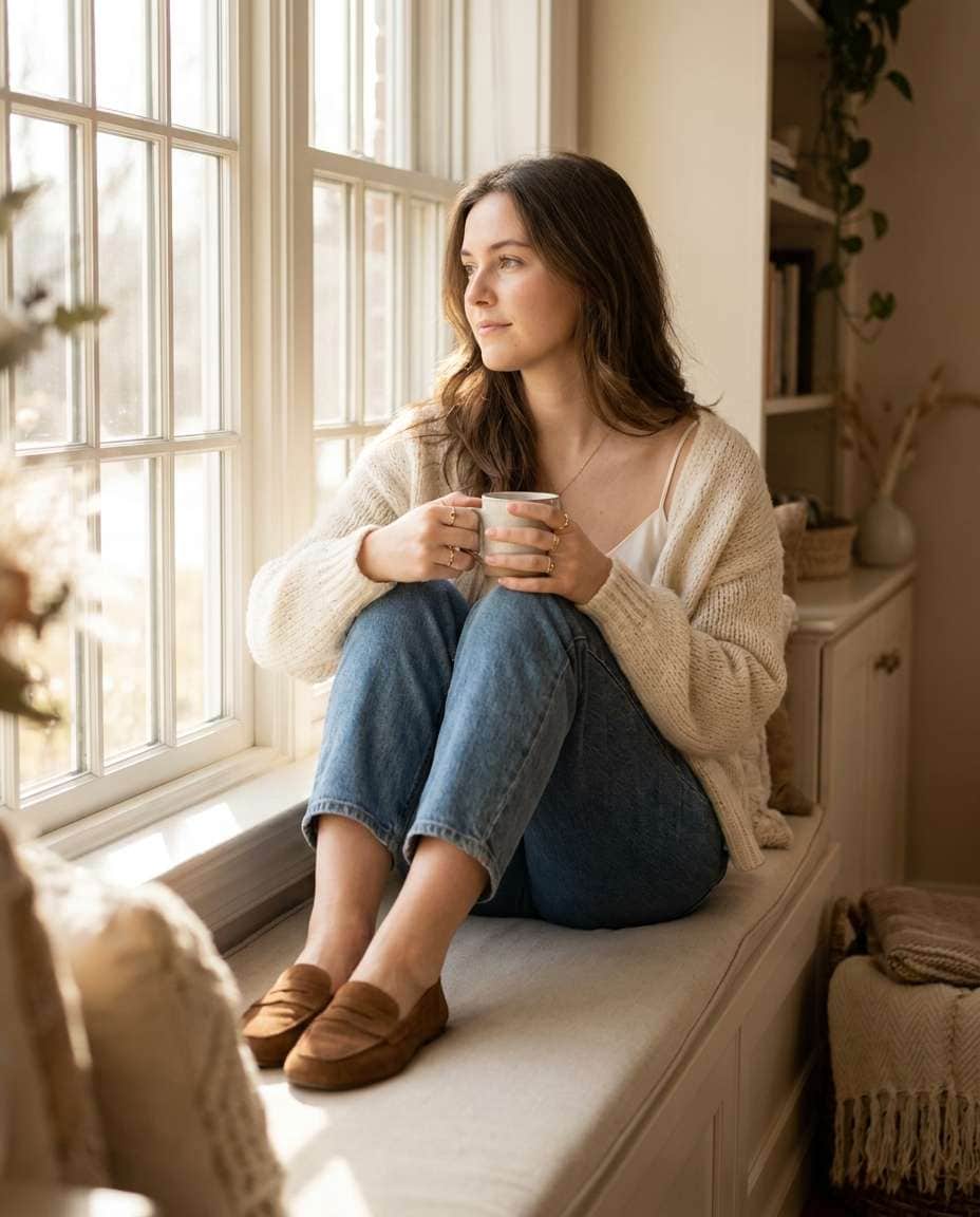 cozy cardigan combo photo