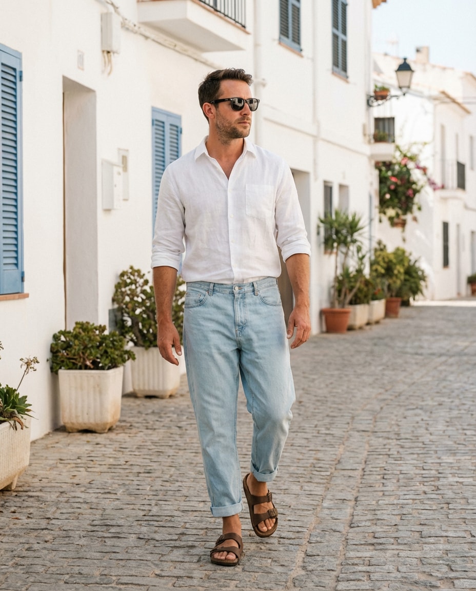 summer linen shirt photo