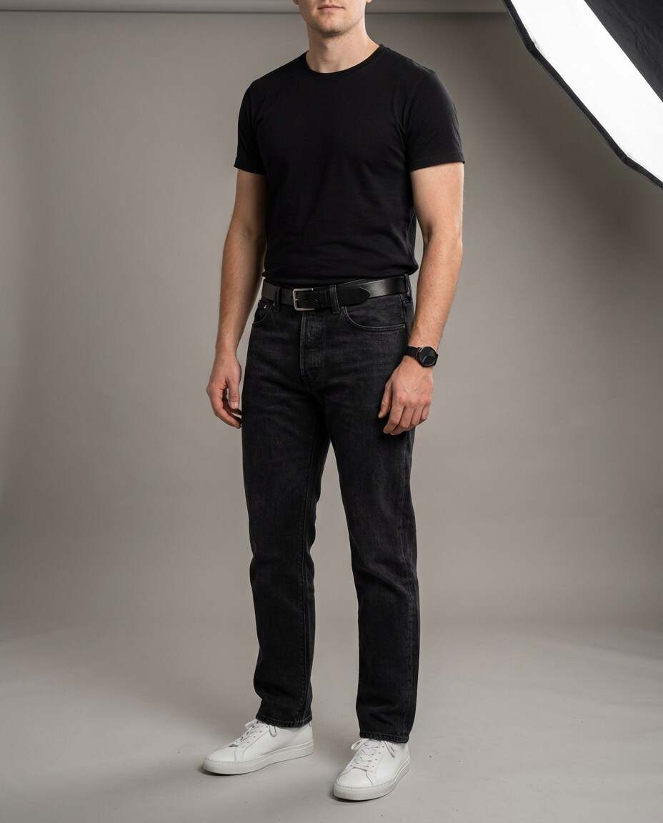 black tee minimal photo