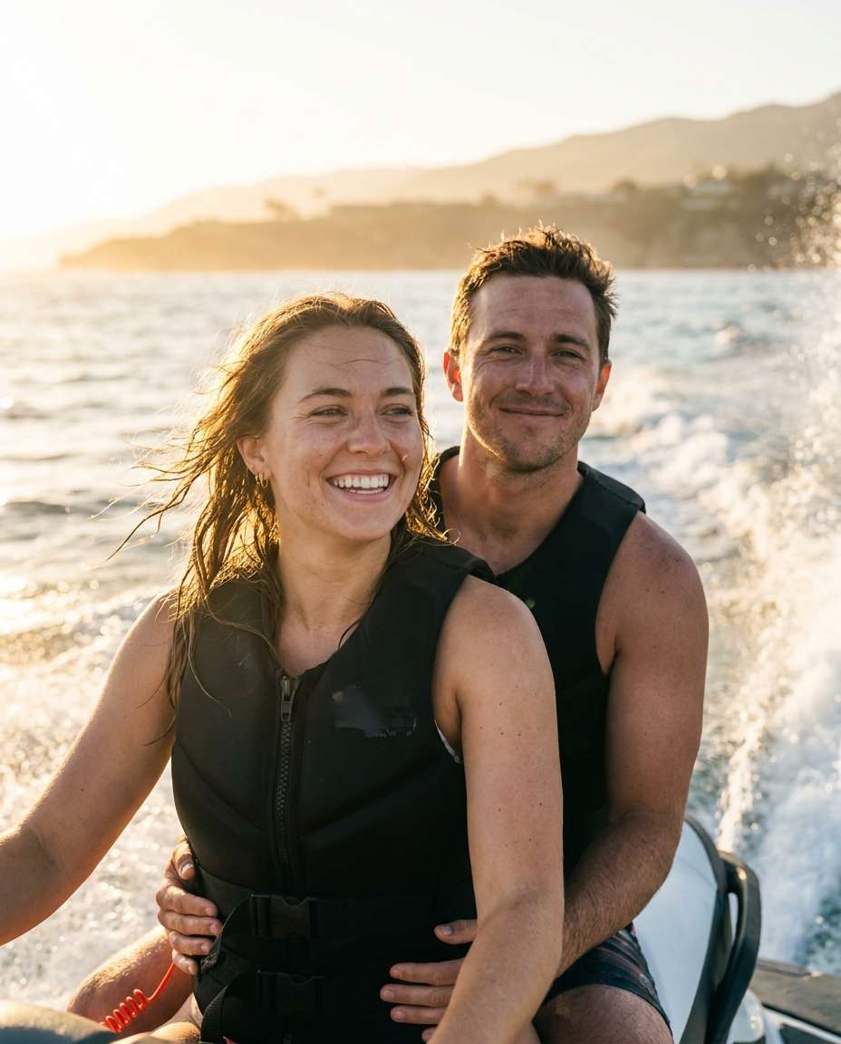 sporty couple portrait photo
