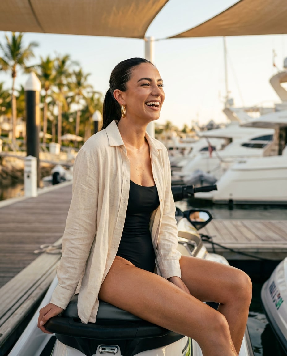 luxury resort dock photo