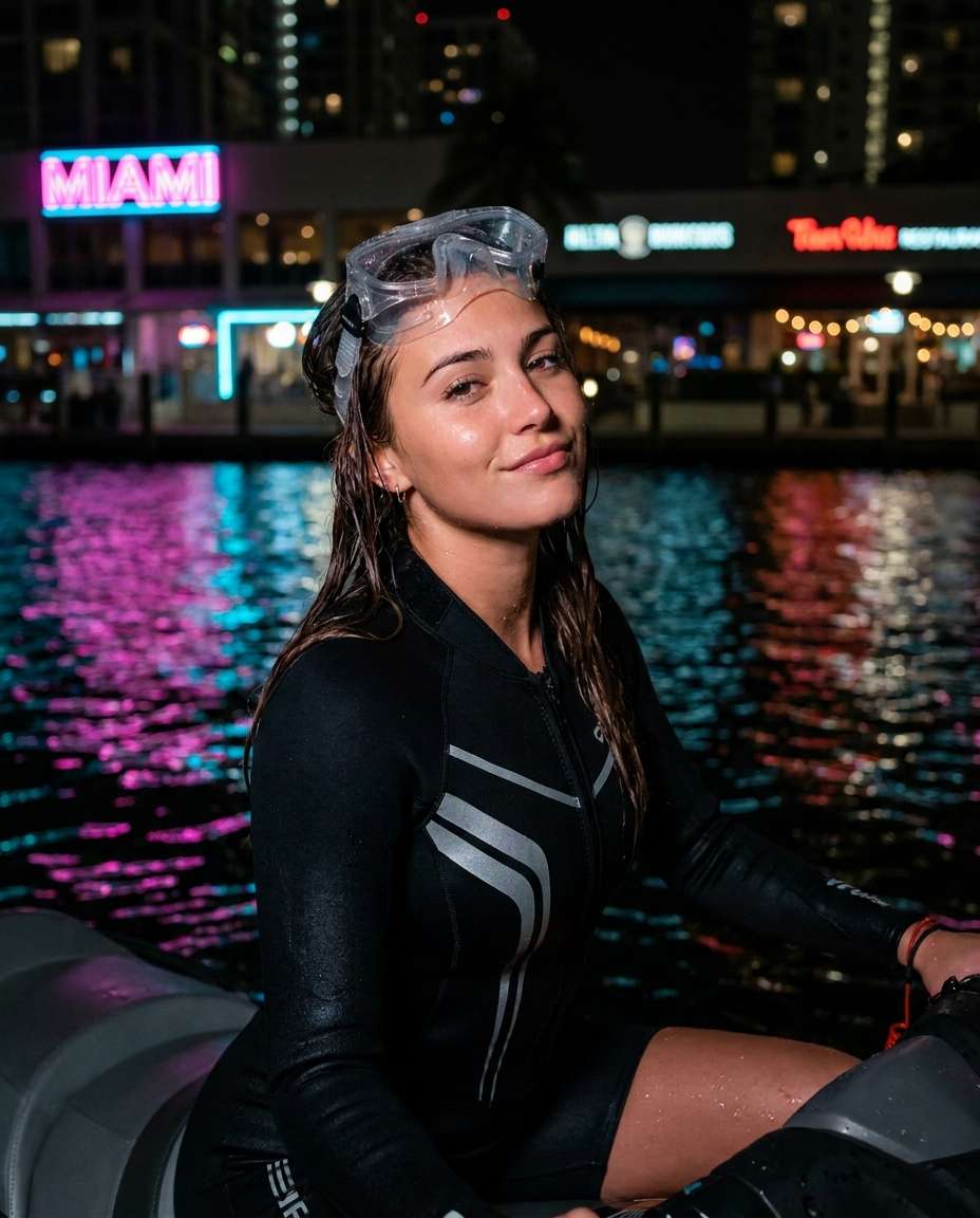 neon night ride photo