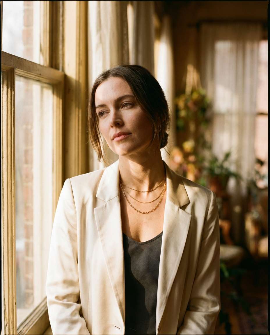 layered neck editorial photo