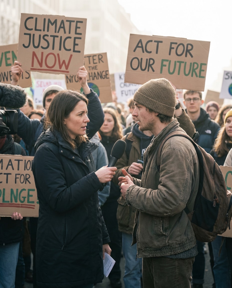 climate protest coverage photo