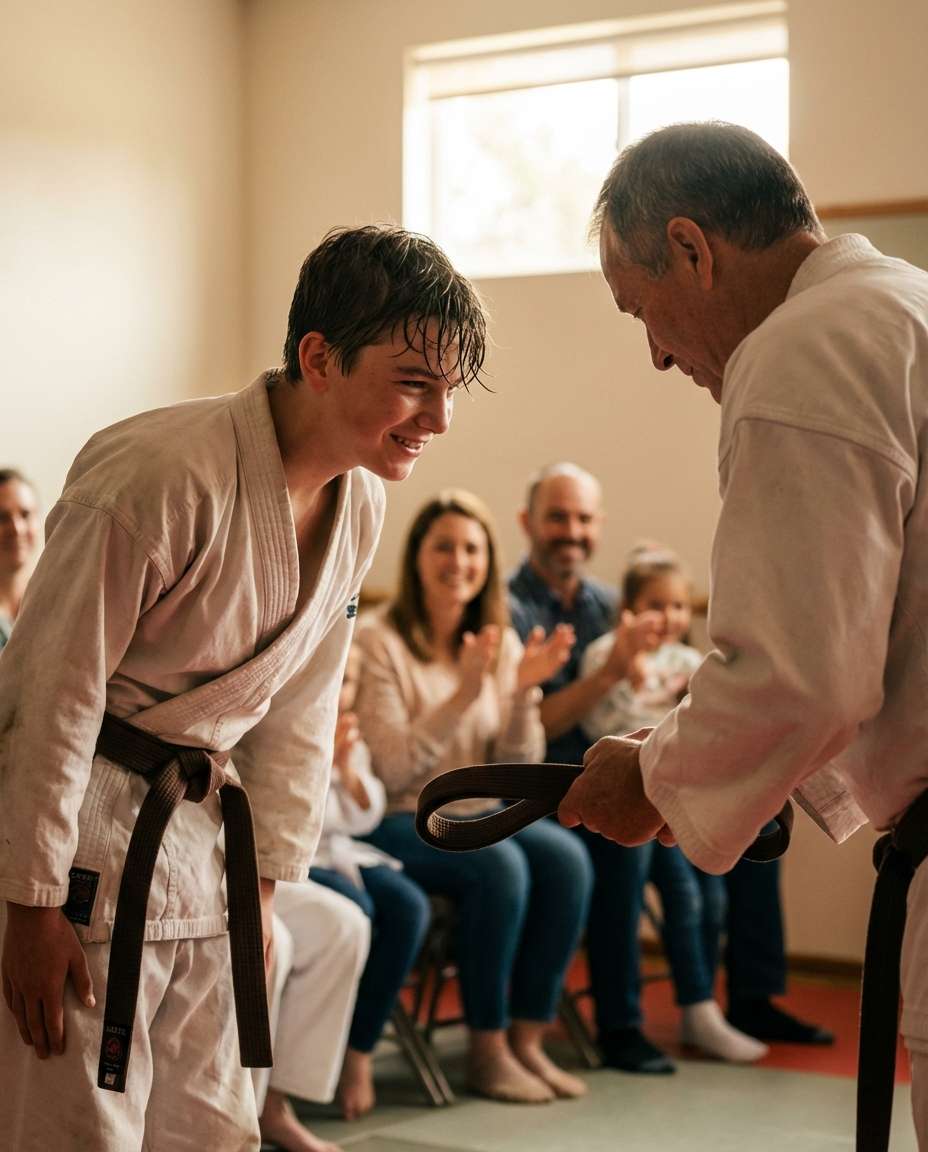 belt promotion moment photo