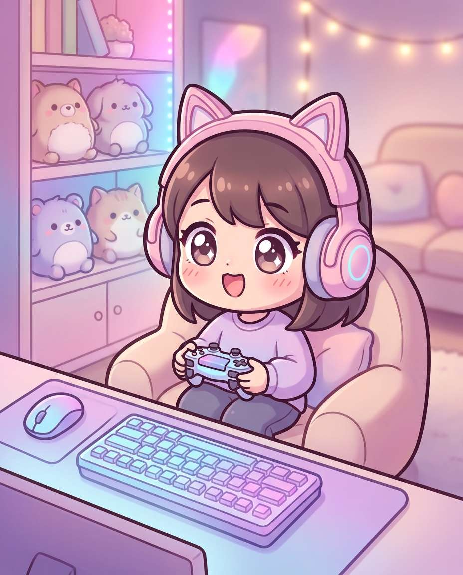 gamer room cute photo