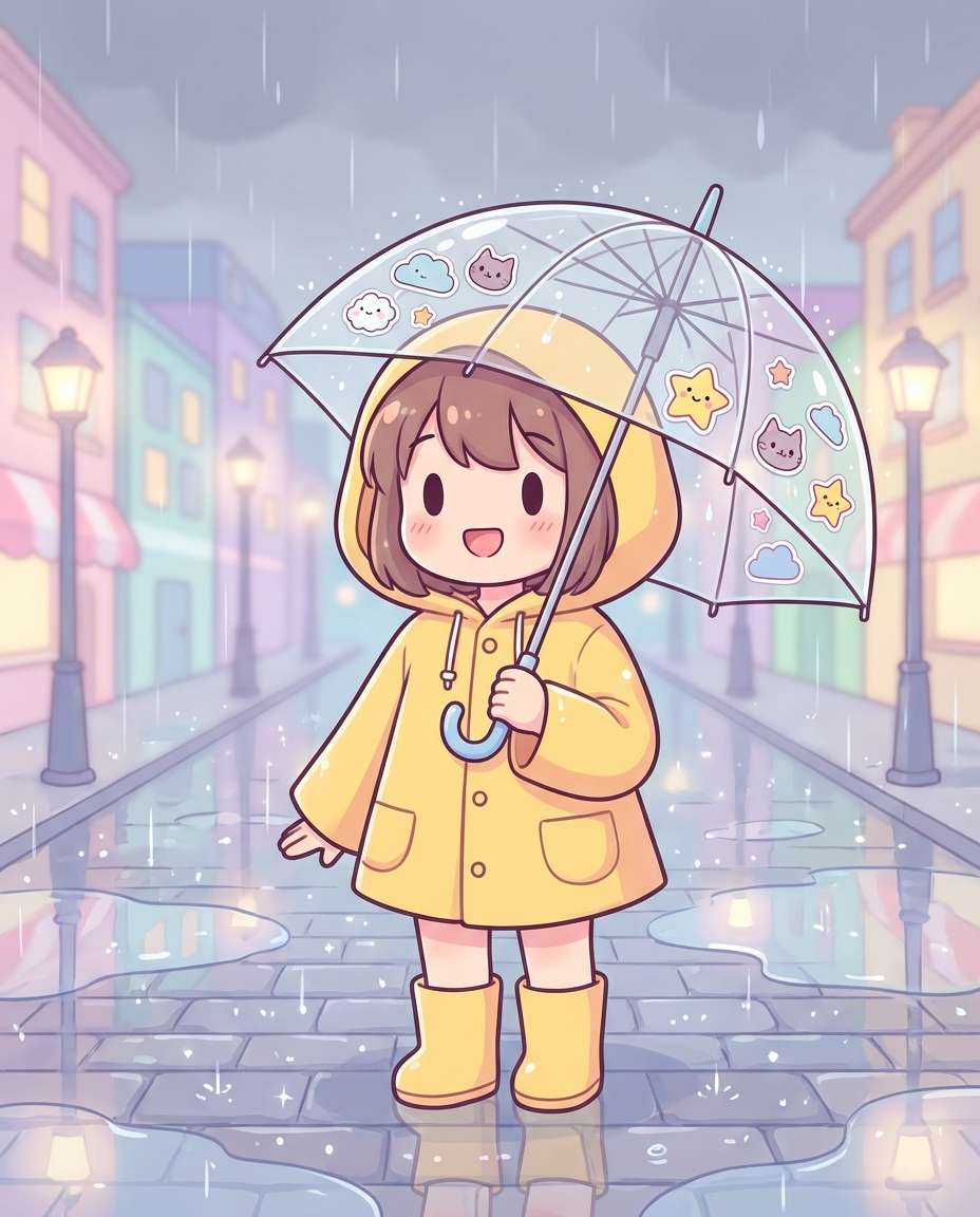 rainy day umbrella photo