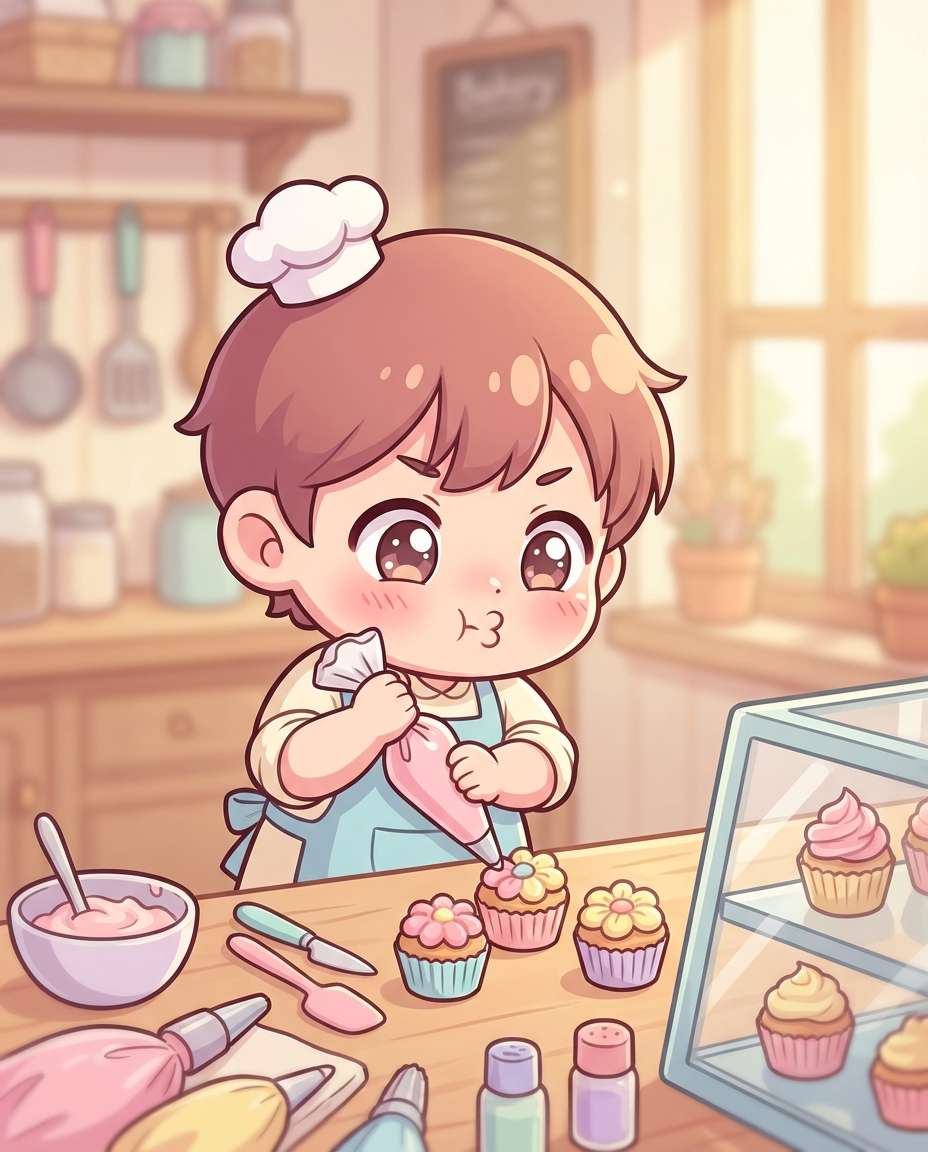 chef hat cupcakes photo