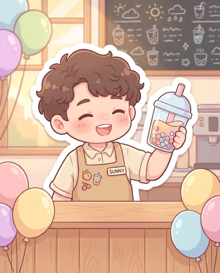 boba shop worker photo