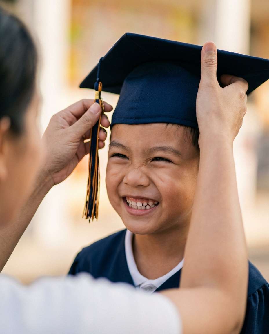 parents pin tassel photo