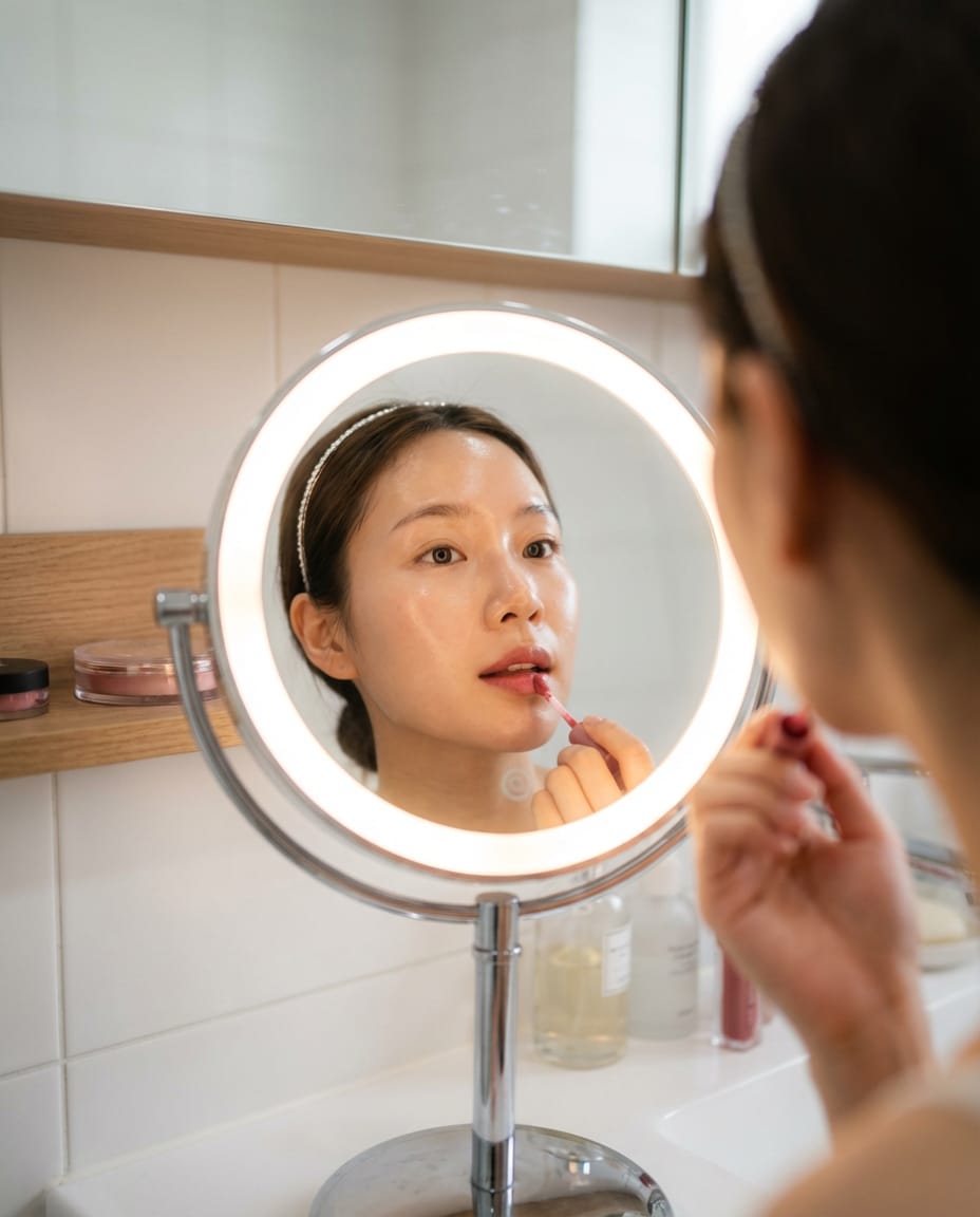 beauty mirror glow photo