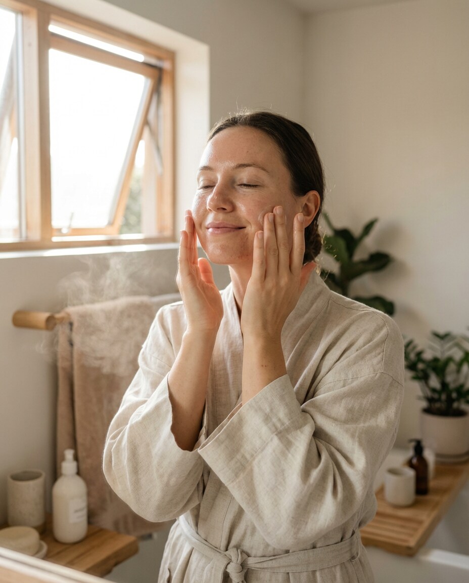 morning skincare scene photo