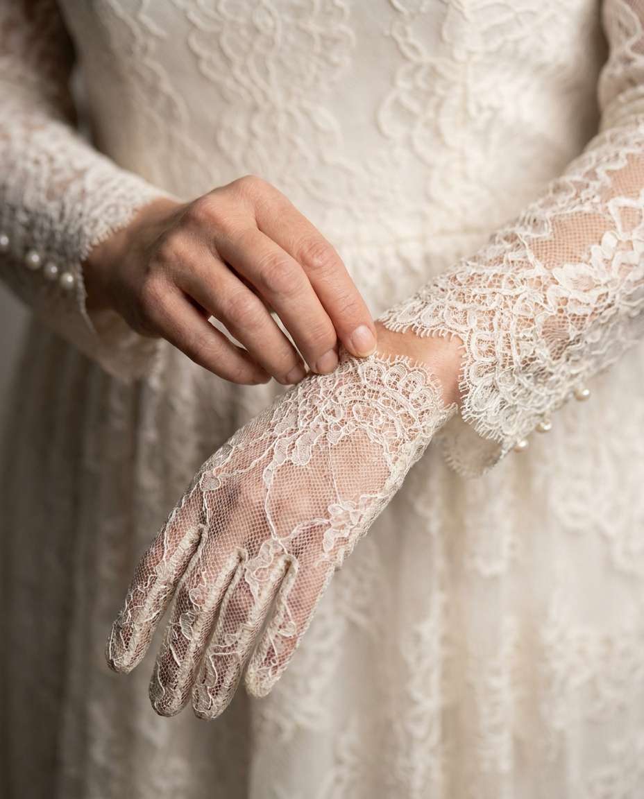 gloves detail shot photo