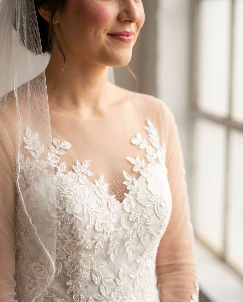 bridal closeup photo