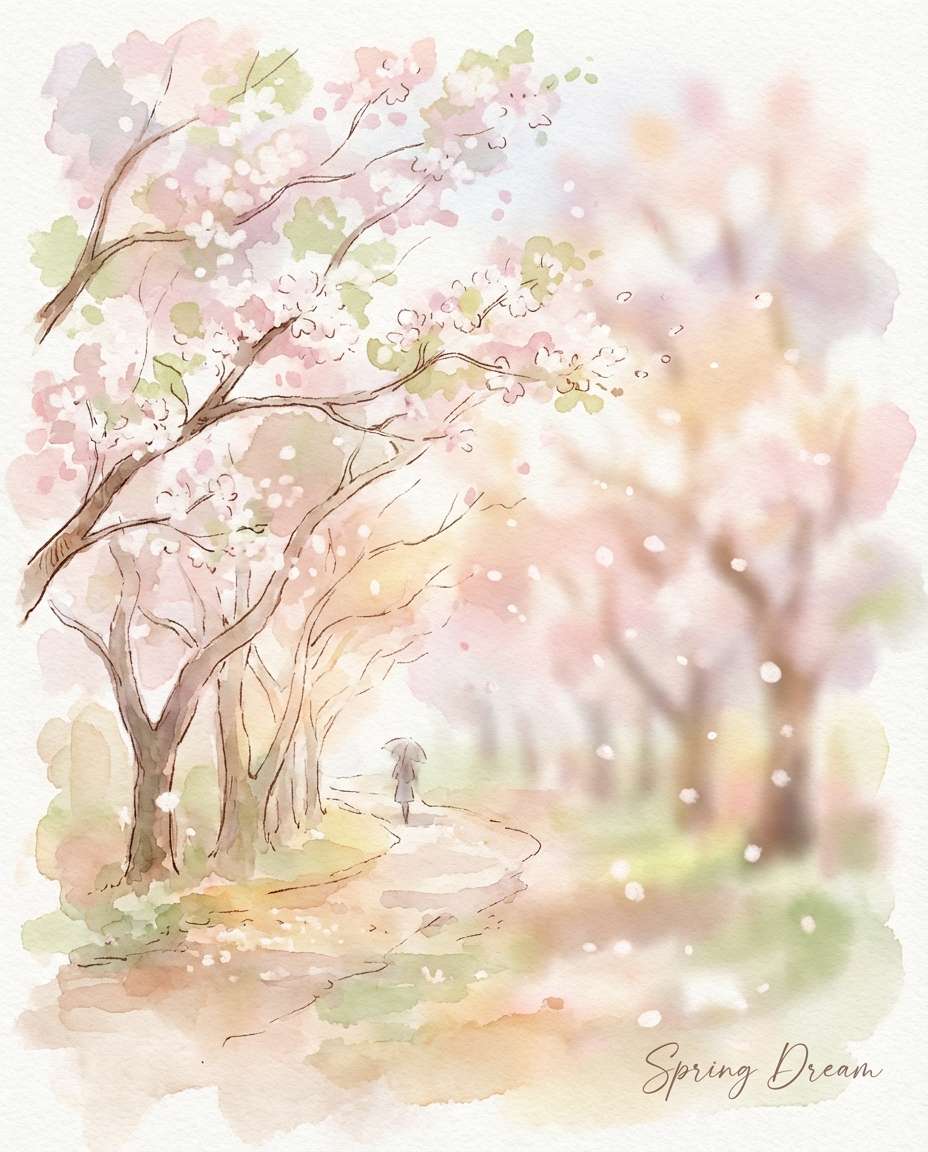 cherry blossom path photo
