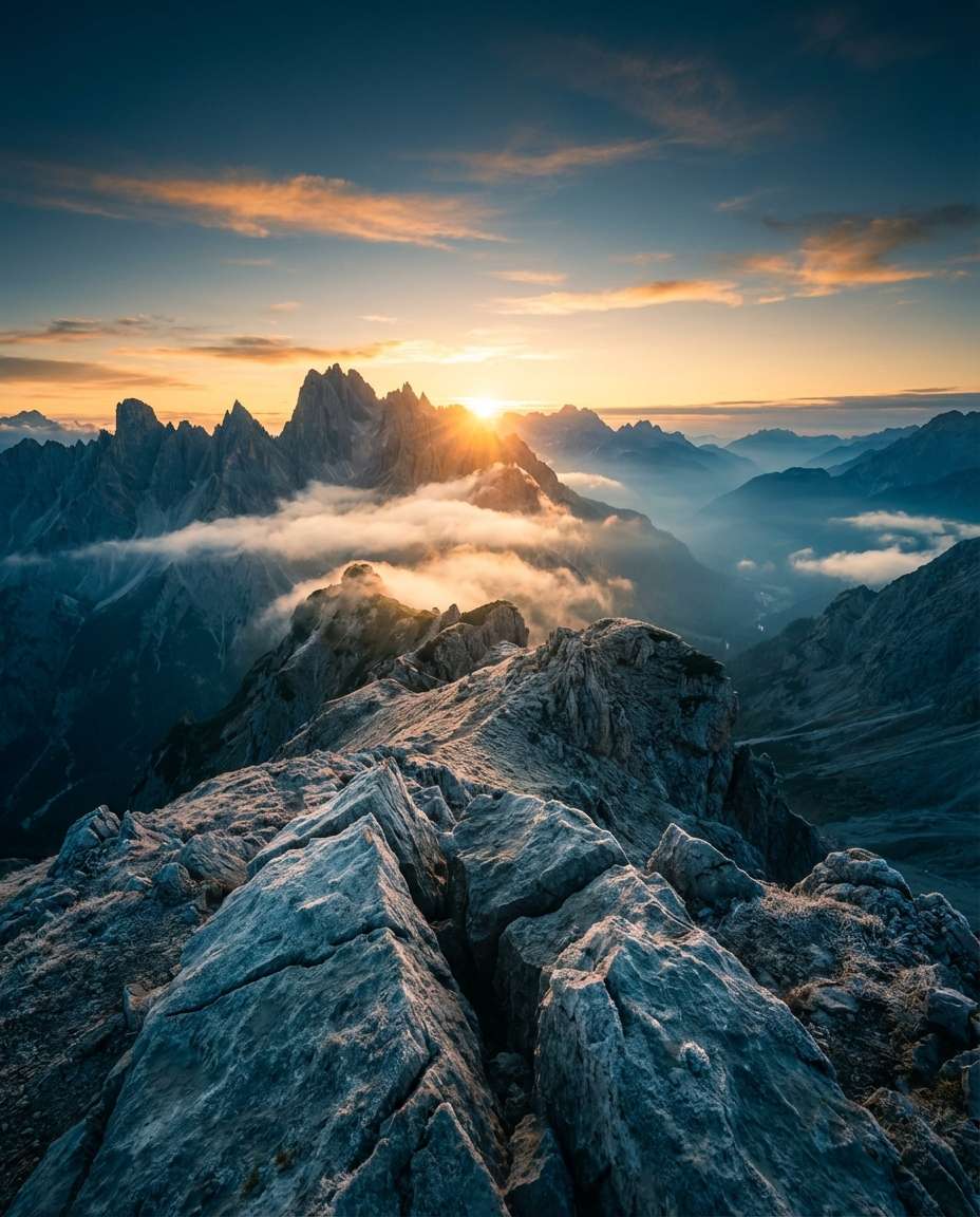 alpine sunrise ridge photo