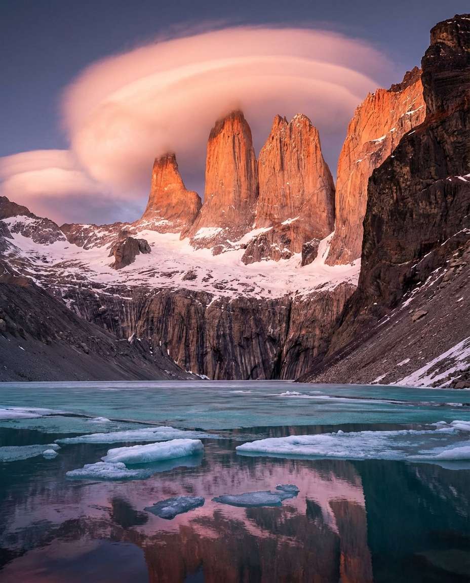 patagonia peak glow photo