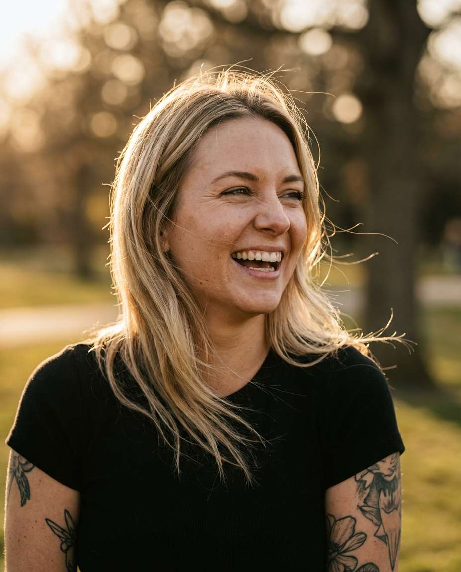 golden hour giggle photo