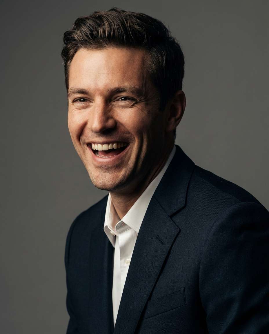 editorial suit laugh photo