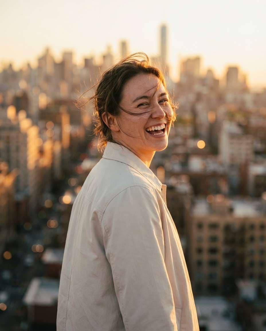 rooftop sunset fun photo