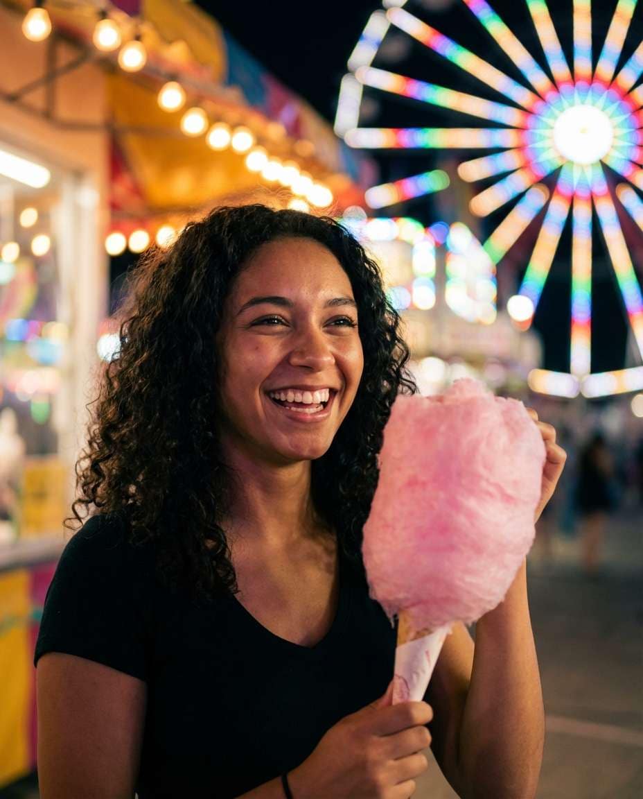 carnival lights laugh photo