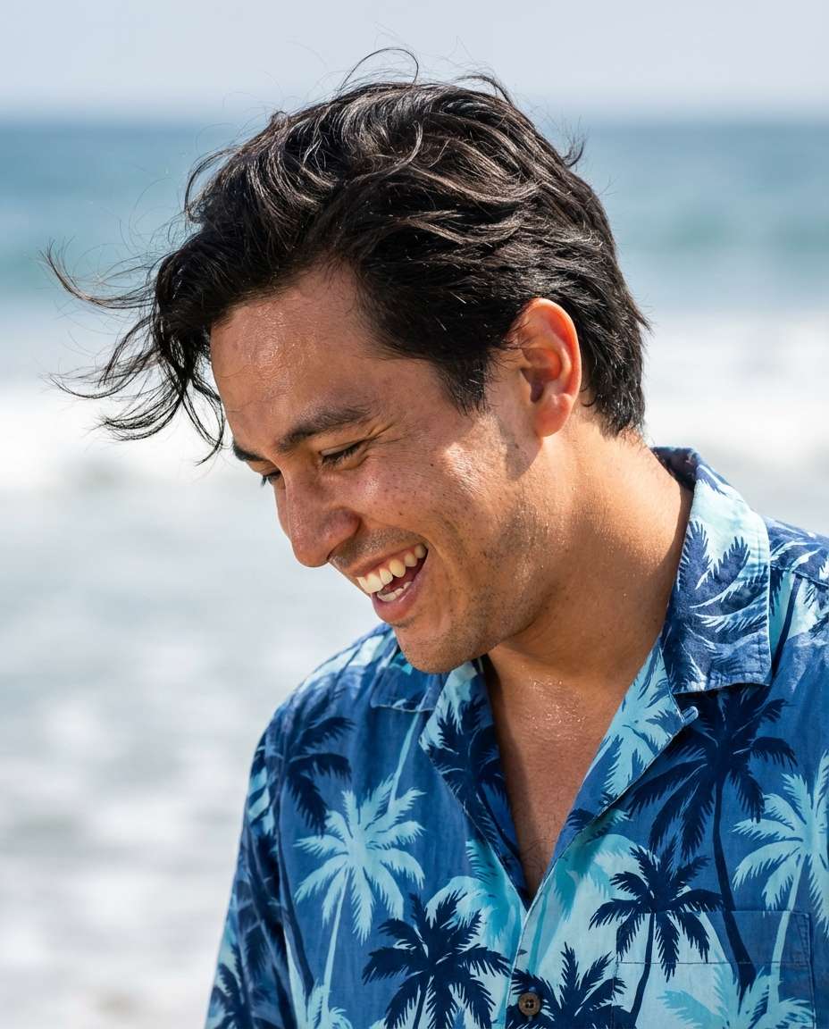 beach sun laugh photo