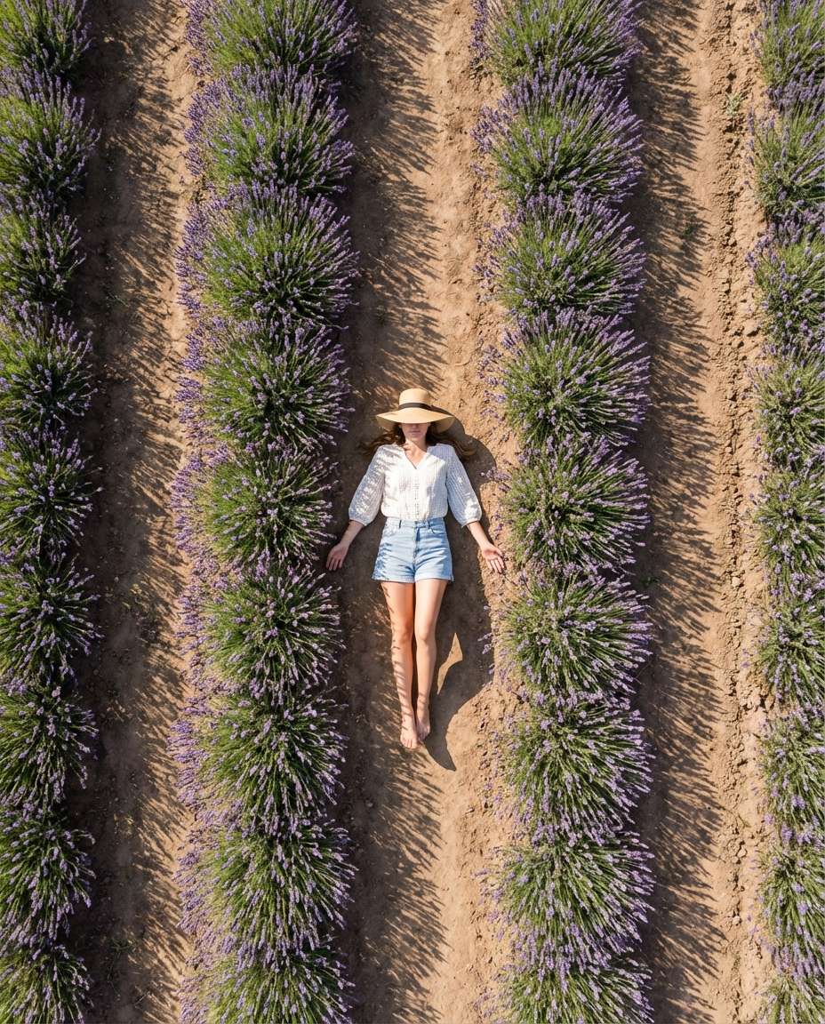 overhead drone pattern photo