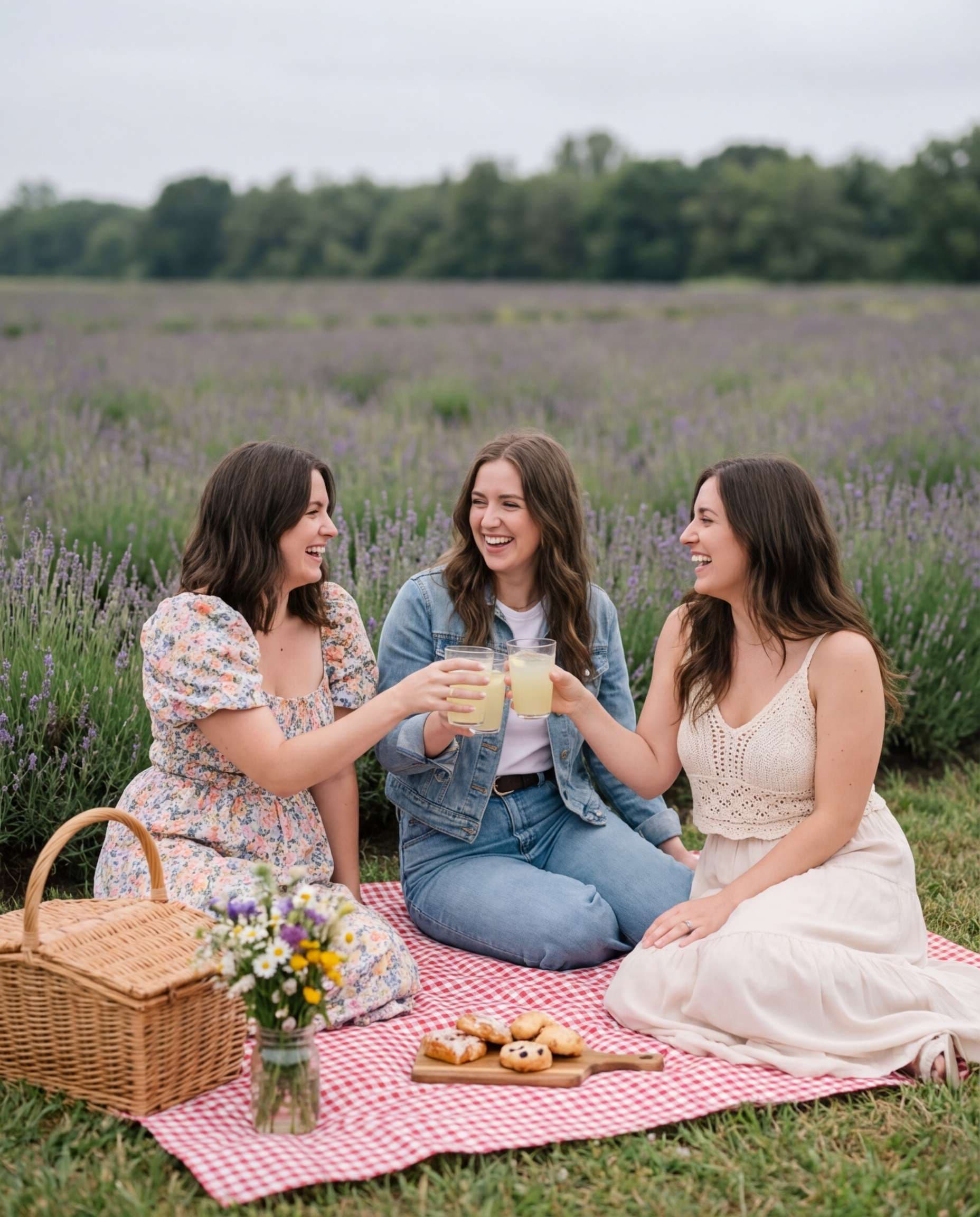 picnic blanket friends photo