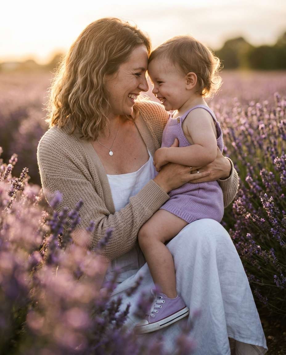 mother child hug photo