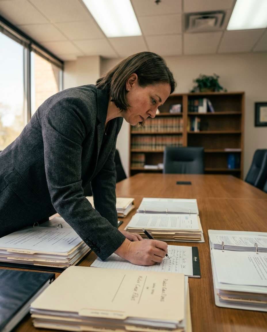 case files on table photo