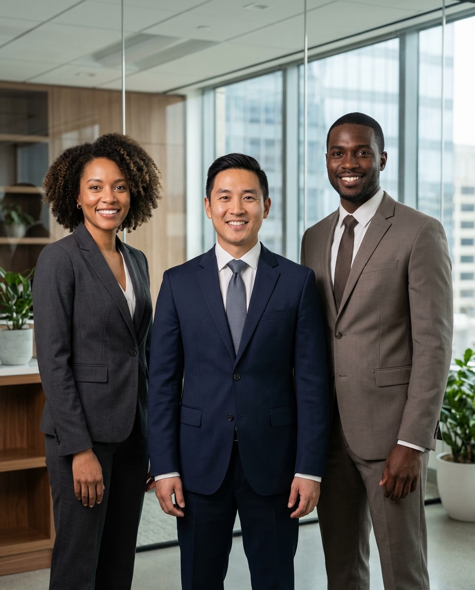 diverse law team portrait photo