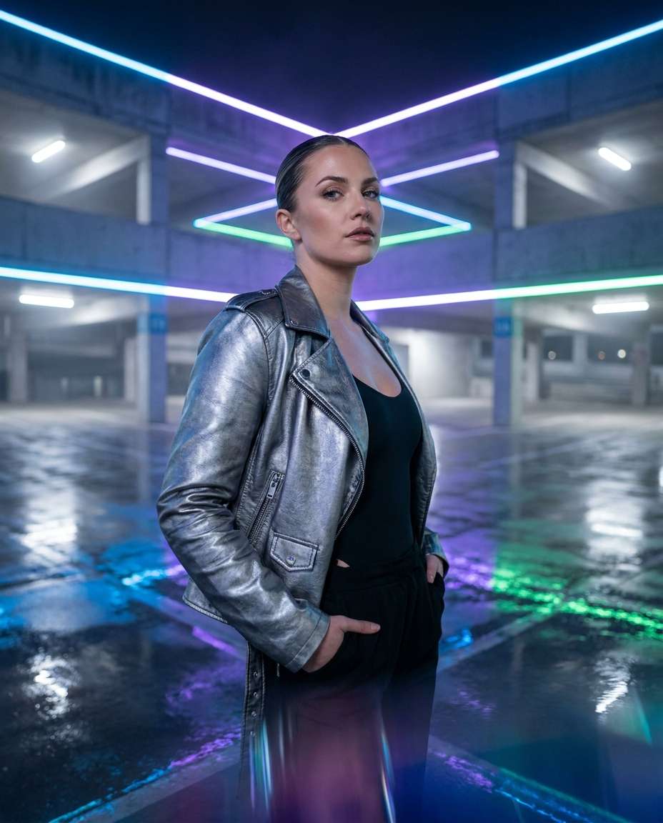 metallic silver statement photo