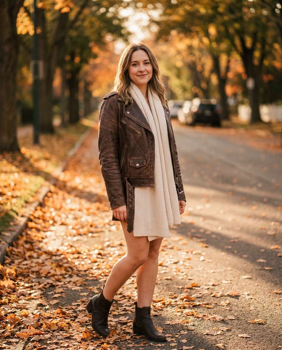 brown moto autumn photo