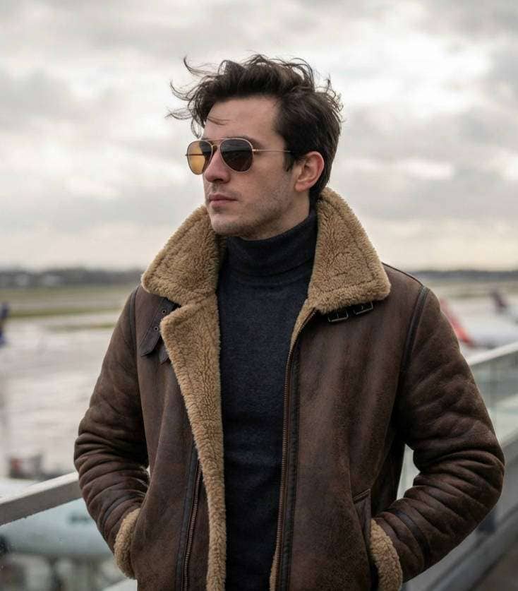 vintage brown aviator photo