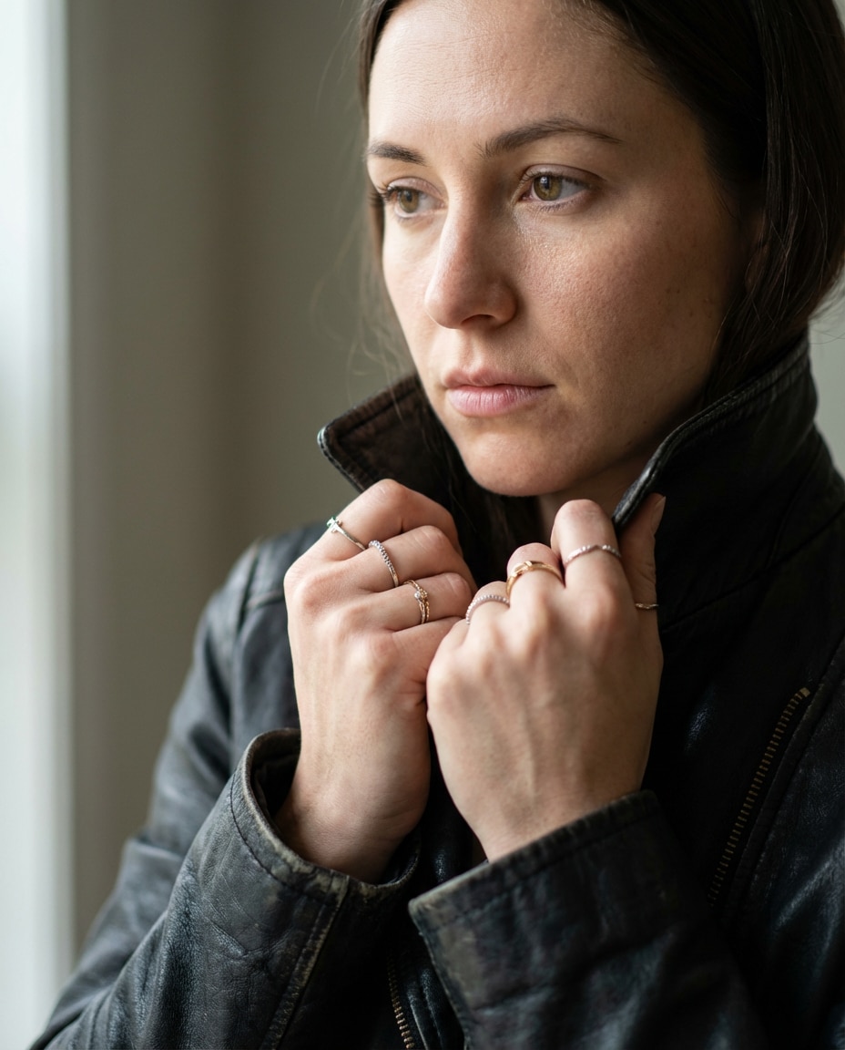 collar adjustment closeup photo